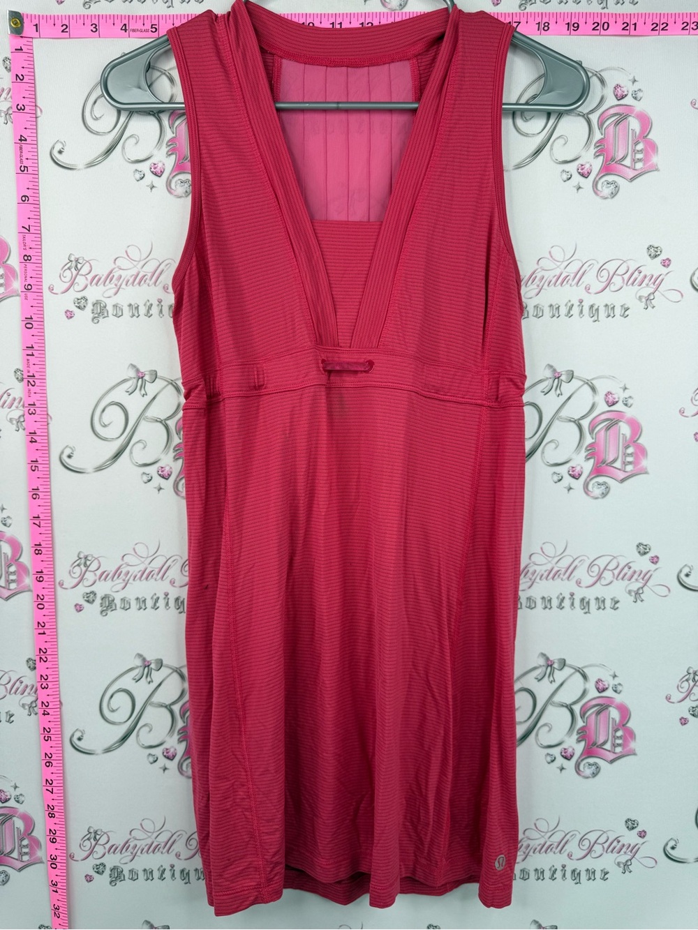 lululemon athletica tank top striped Deep V Tank Top Dress - Raspberry Pink